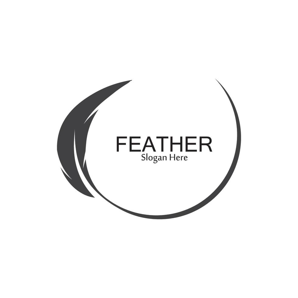 Feather logo vector template