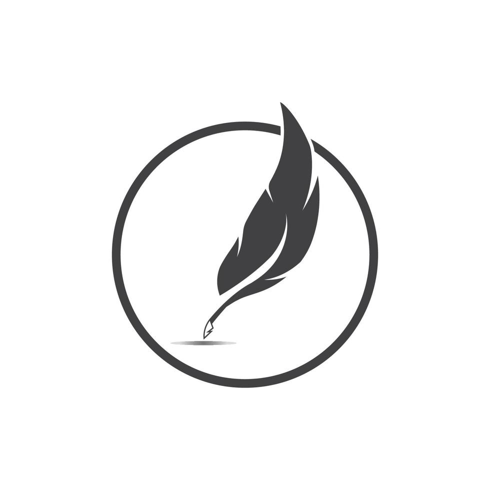 Feather logo vector template