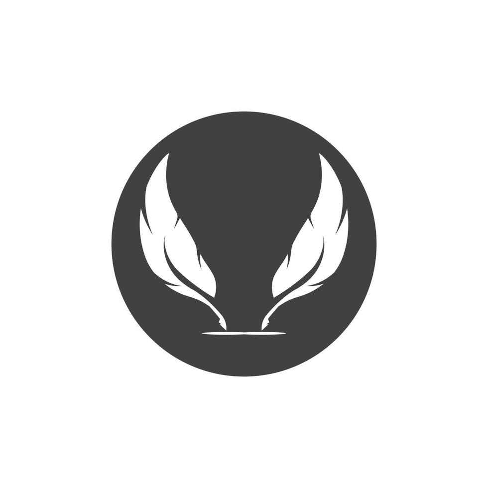 Feather logo vector template