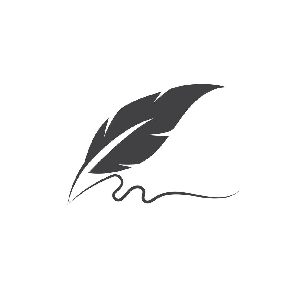 Feather logo vector template