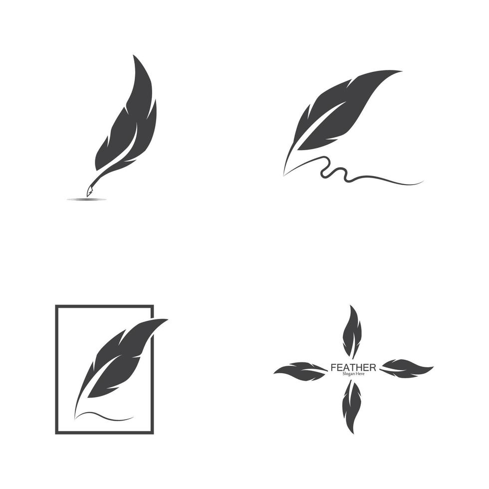 Feather logo vector template