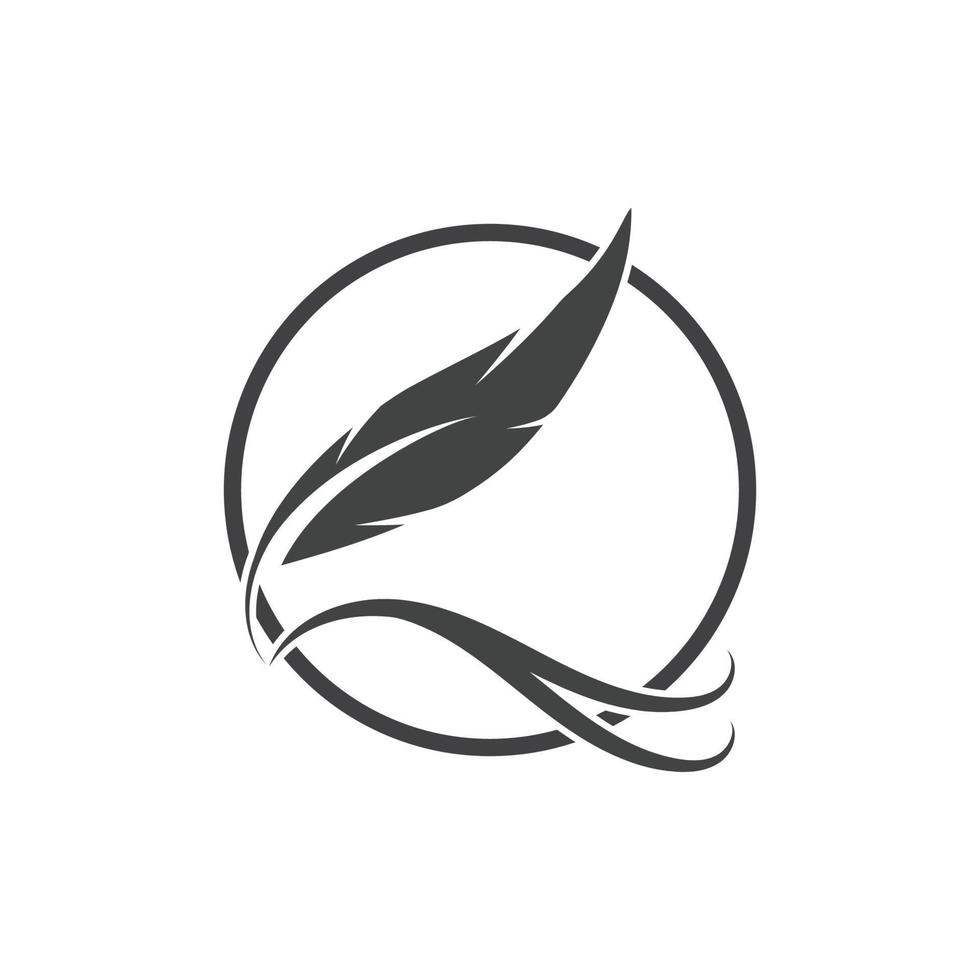 Feather logo vector template