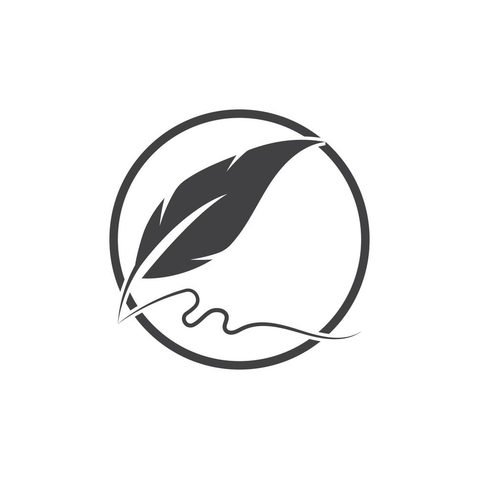 Feather logo vector template