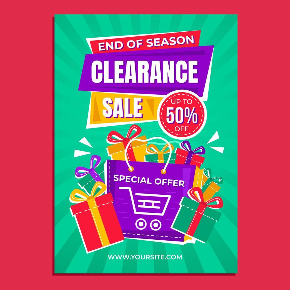 Clearance Sale Poster Design Template vector