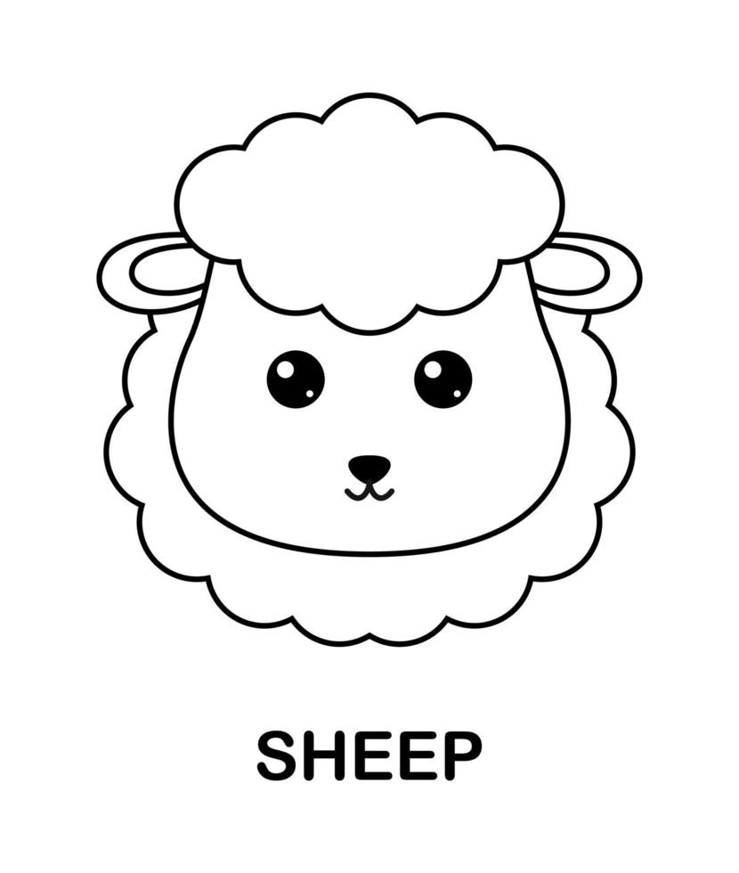 Floración Consejos Cooperación página para colorear con ovejas para niños 8457520 Vector en Vecteezy