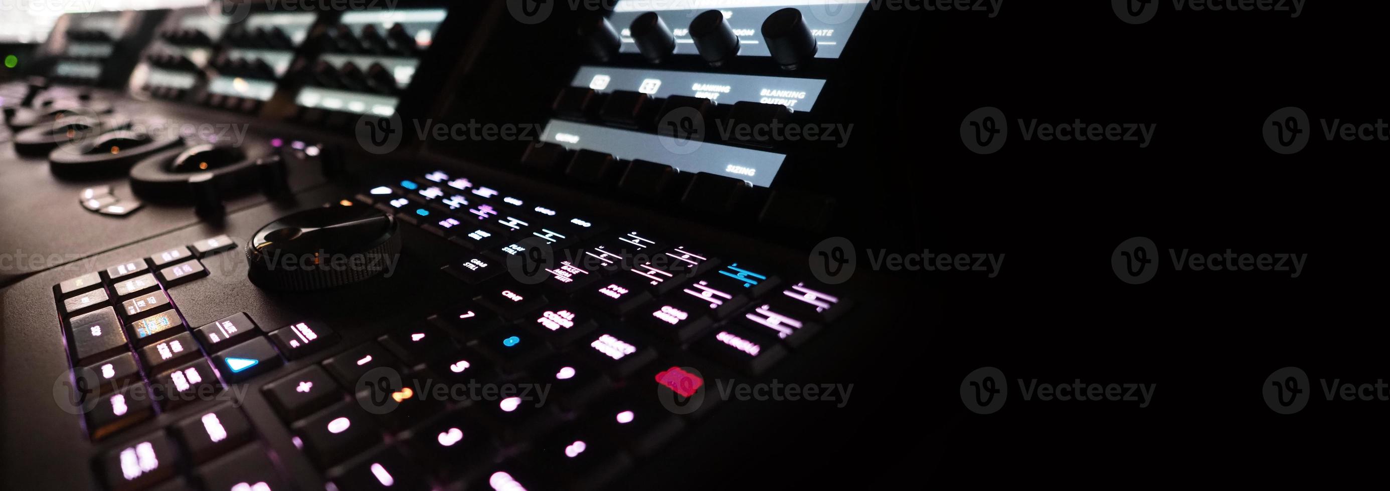 Video editing controller machine for color edit in post video production. photo