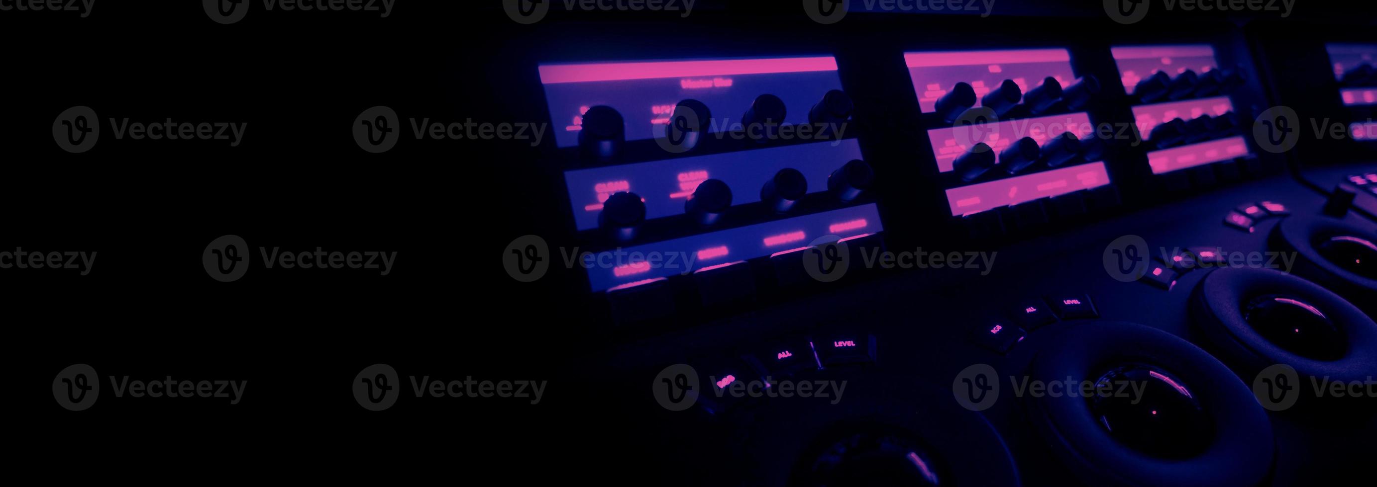 Video editing controller machine for color edit in post video production. photo