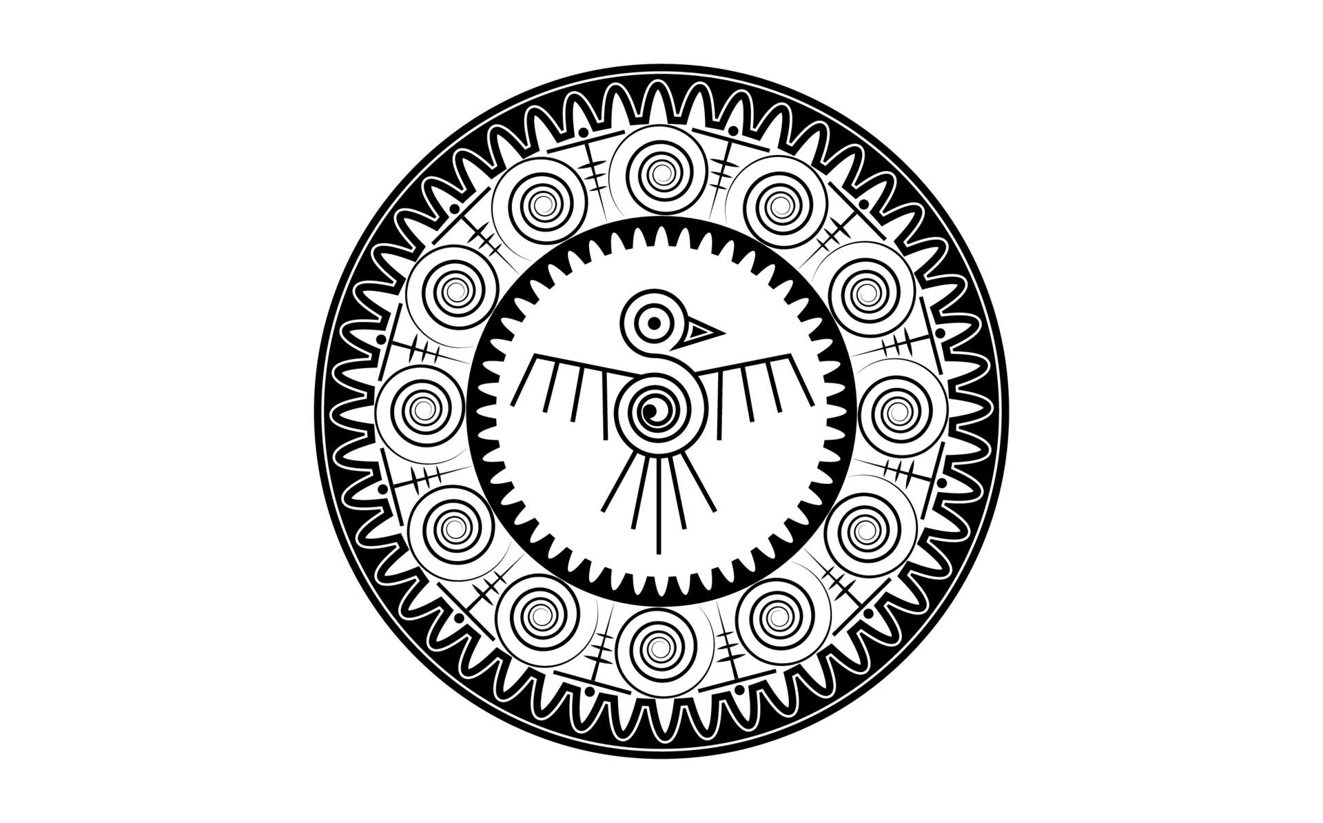 Aztec Bird round frame sign isolated ancient religion symbol Vector Maya  fantastic animal tattoo icon American culture totem tribal ethnic mascot  Mexico history pattern indian or peruvian bird 8458392 Vector Art at