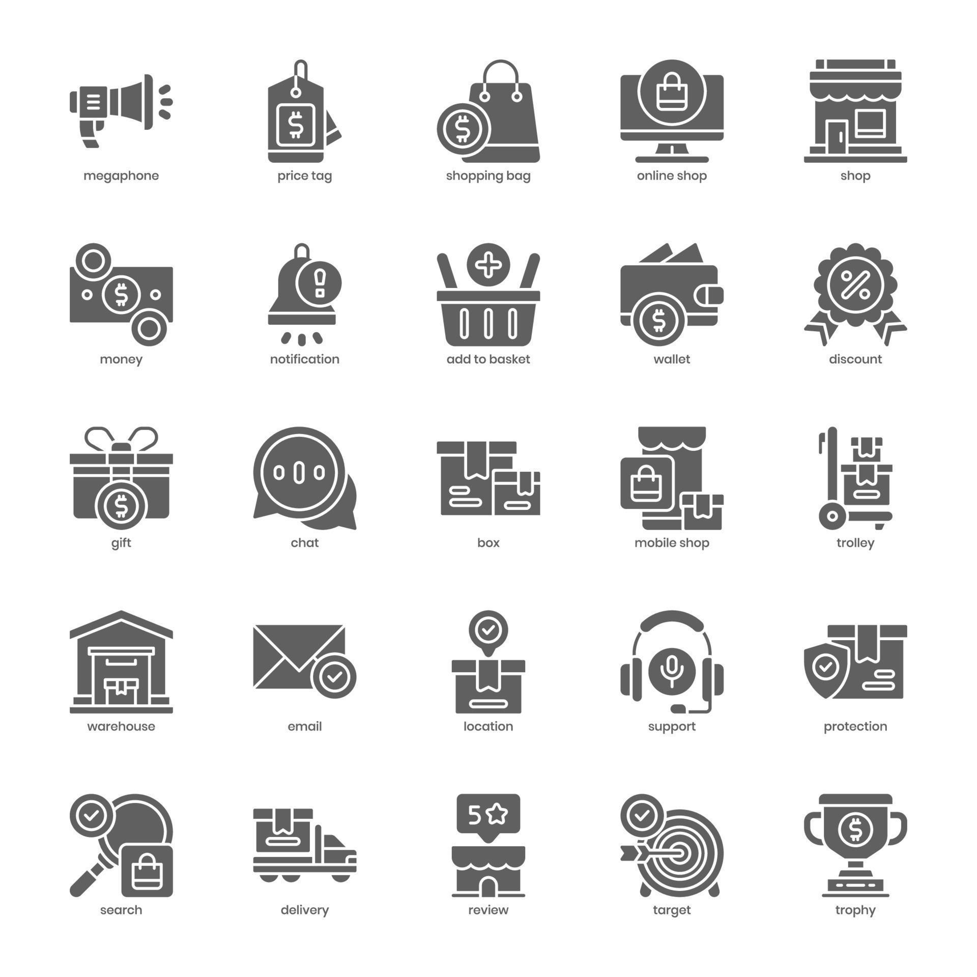 Marketplace icon pack for your website design, logo, app, UI