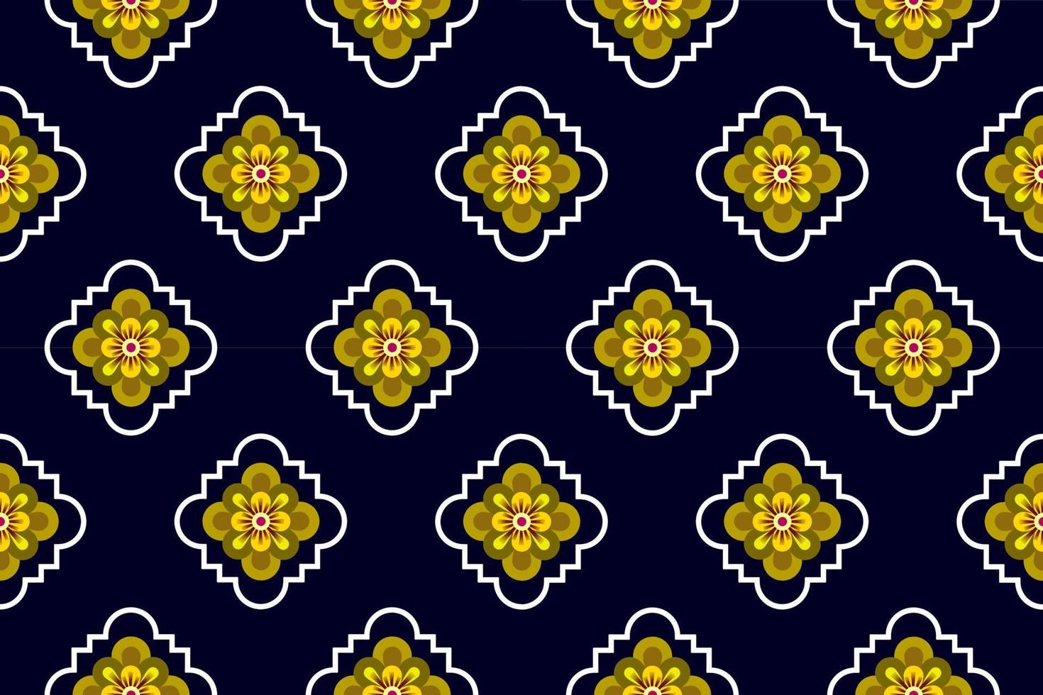 Geometric ethnic oriental ikat pattern traditional Design for background,carpet,wallpaper,clothing,wrapping,Batik,fabric,Vector illustration.embroidery style. vector