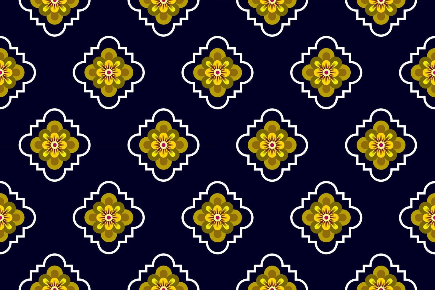 Geometric ethnic oriental ikat pattern traditional Design for background,carpet,wallpaper,clothing,wrapping,Batik,fabric,Vector illustration.embroidery style. vector