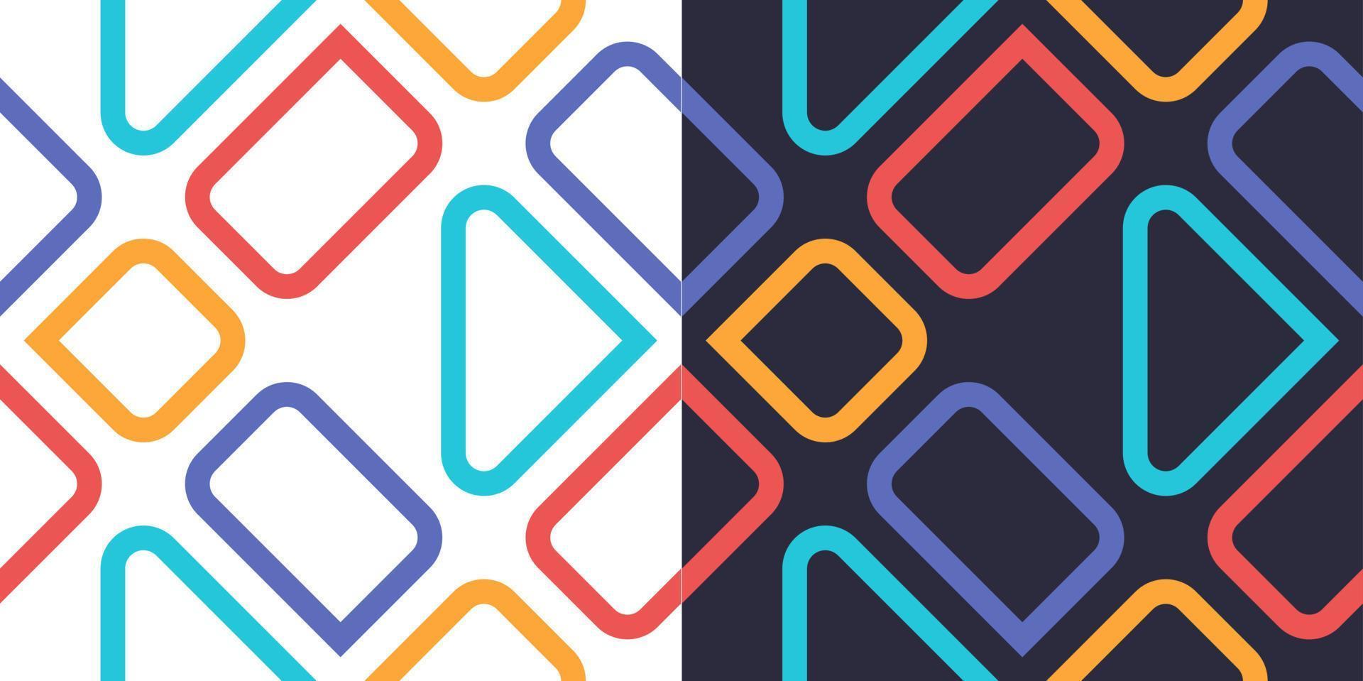 Abstract geometric seamless minimal lines colorful pattern texture background vector