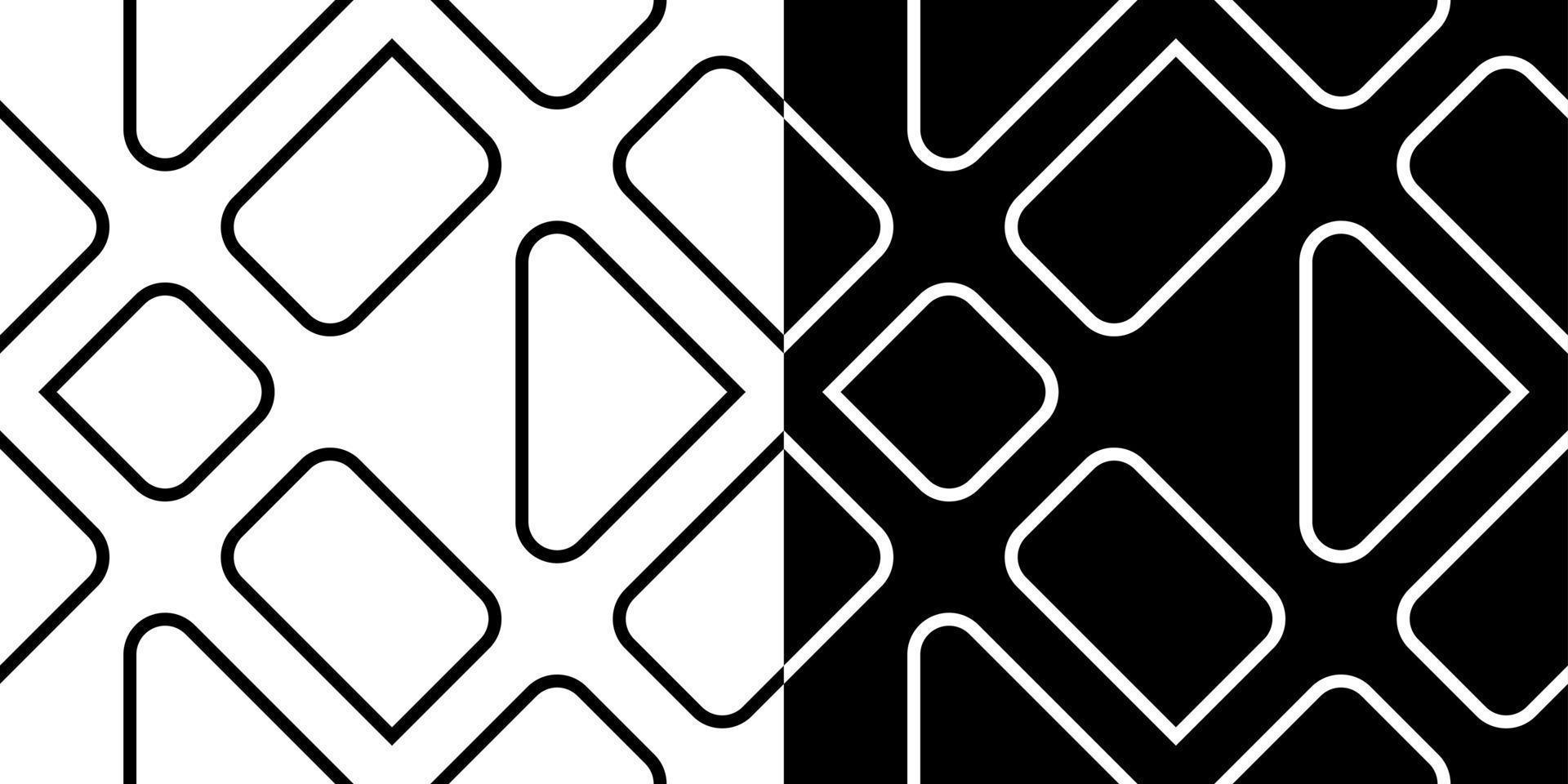 Abstract geometric seamless minimal lines black and white pattern texture background vector