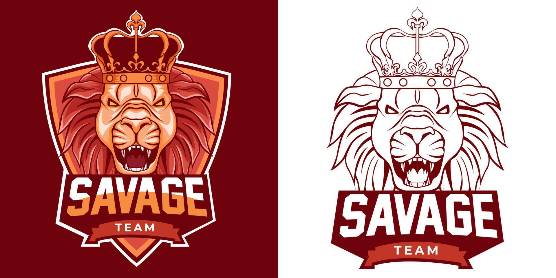 king of lion vector illustration with sacred geometry background