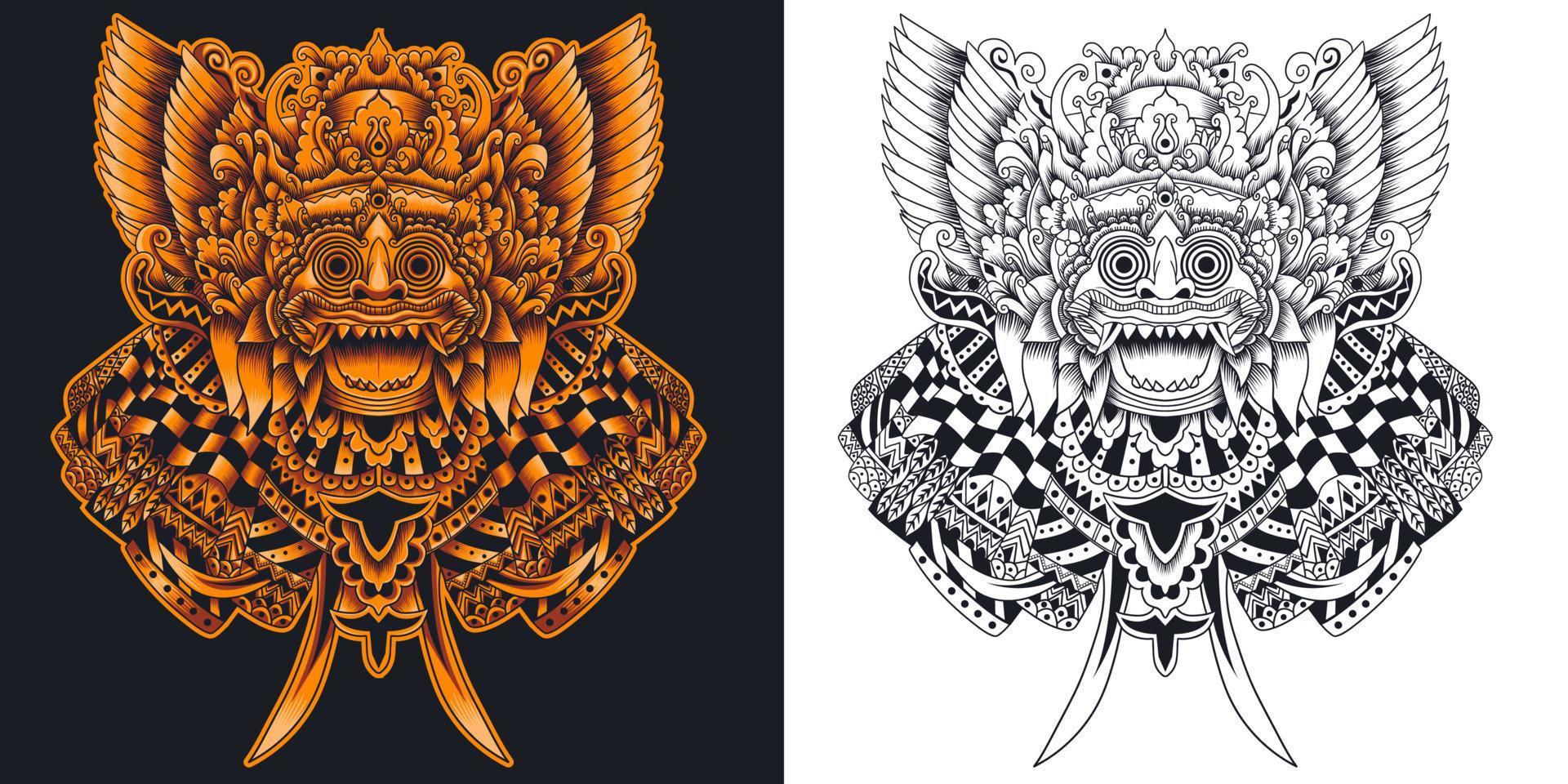 king of barong vector illustration