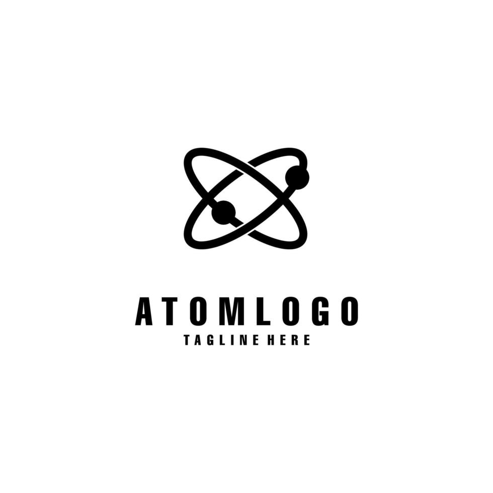 Simple Neutron Atom Logo Icon Design, concept modern, on isolated background vector