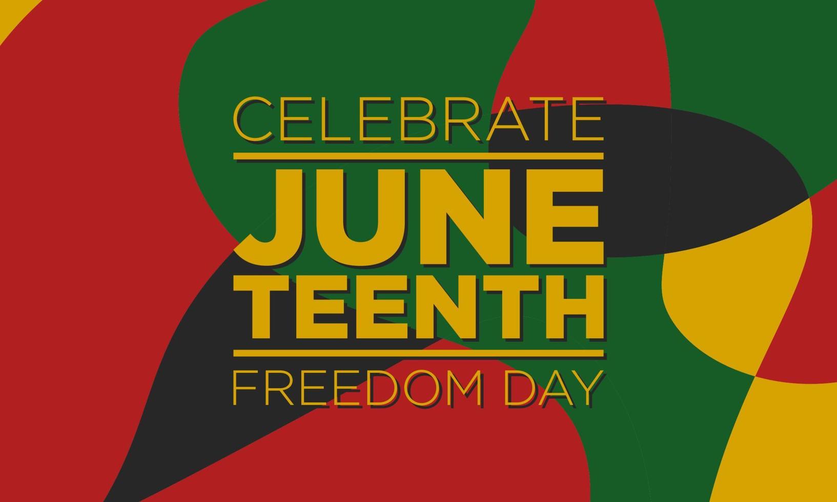 Juneteenth Freedom Day Background Design. vector