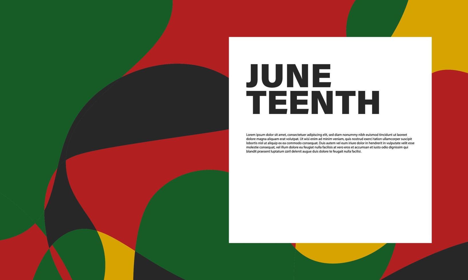 Juneteenth Freedom Day Background Design. vector