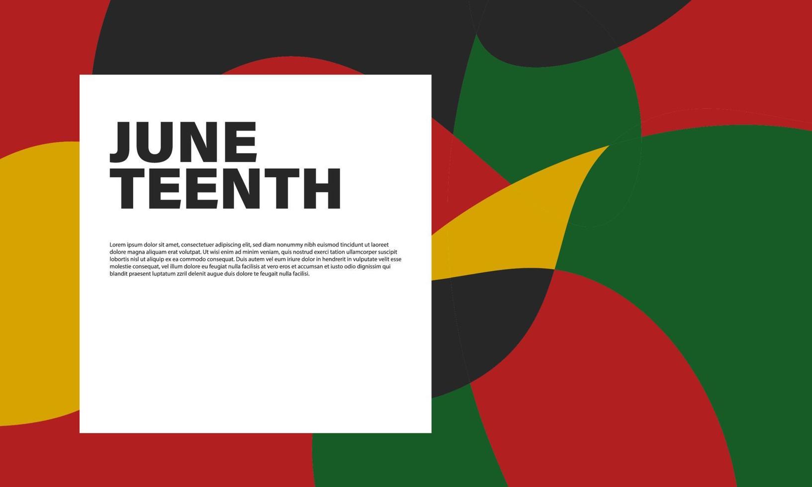 Juneteenth Freedom Day Background Design. vector