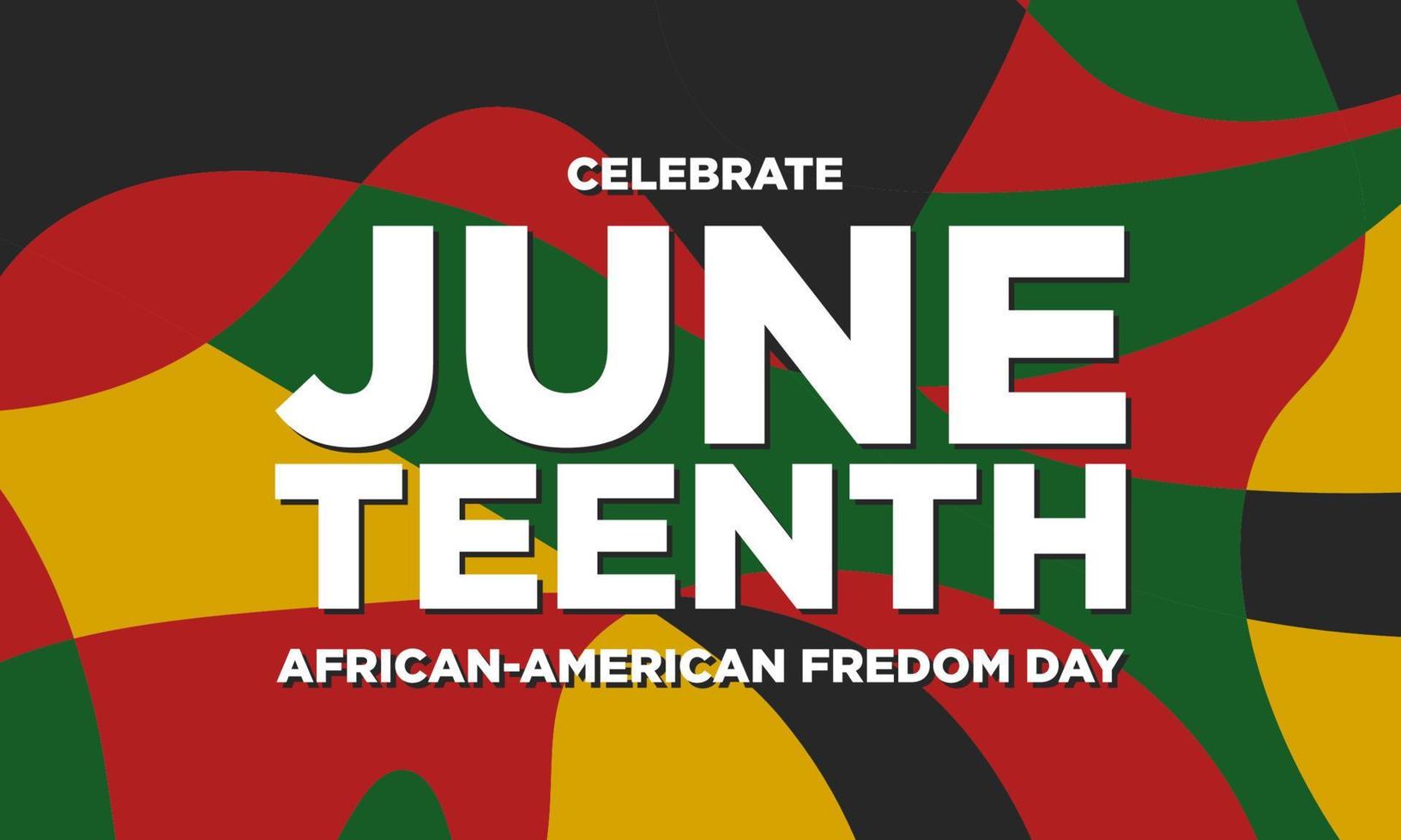 Juneteenth Freedom Day Background Design. vector