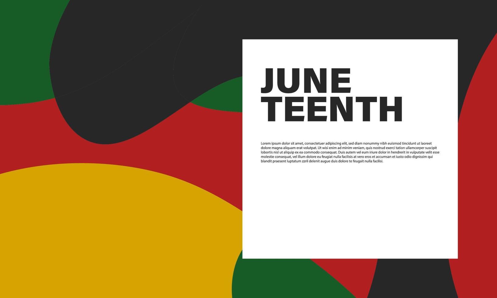 Juneteenth Freedom Day Background Design. vector