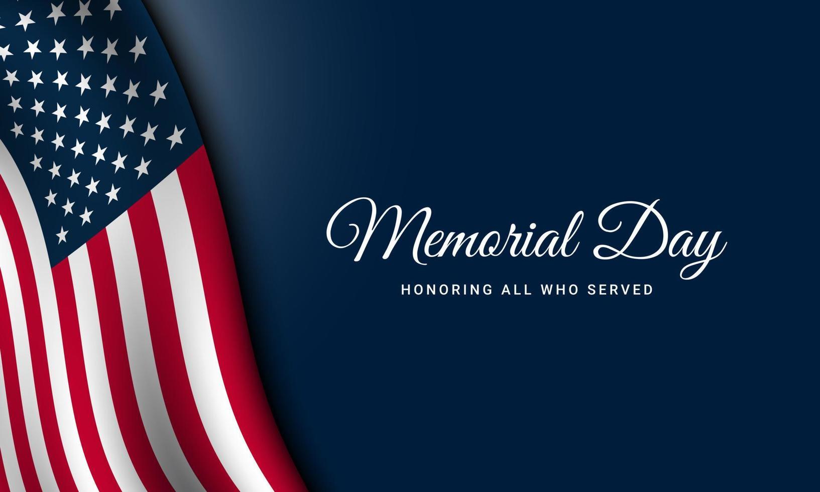 Memorial Day Background Design. vector