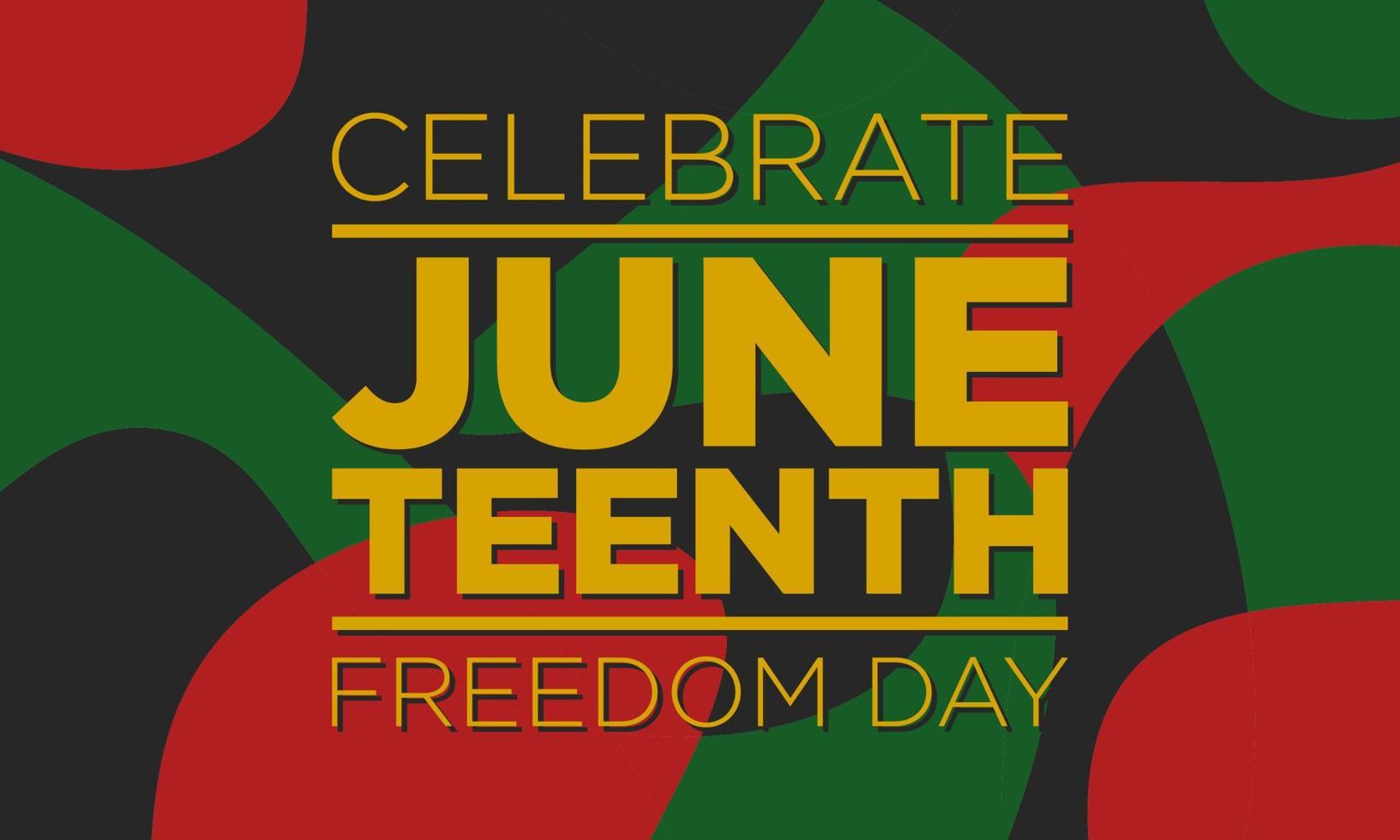 Juneteenth Freedom Day Background Design. vector