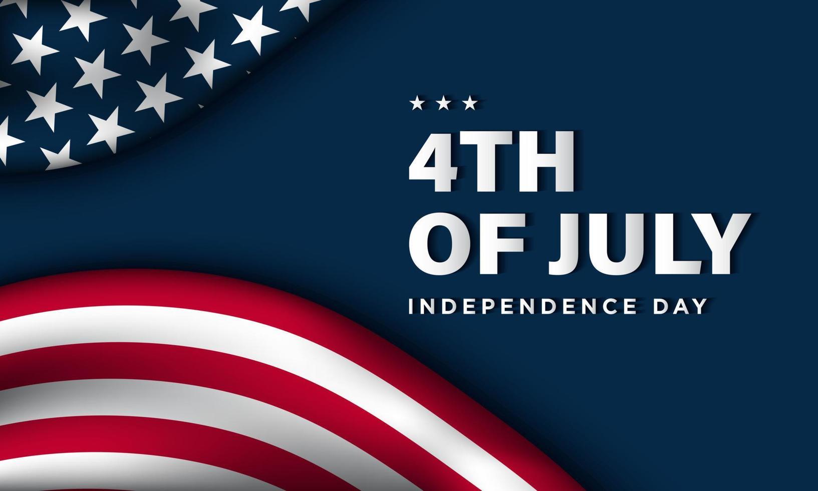 United States Independence Day Background Design. vector