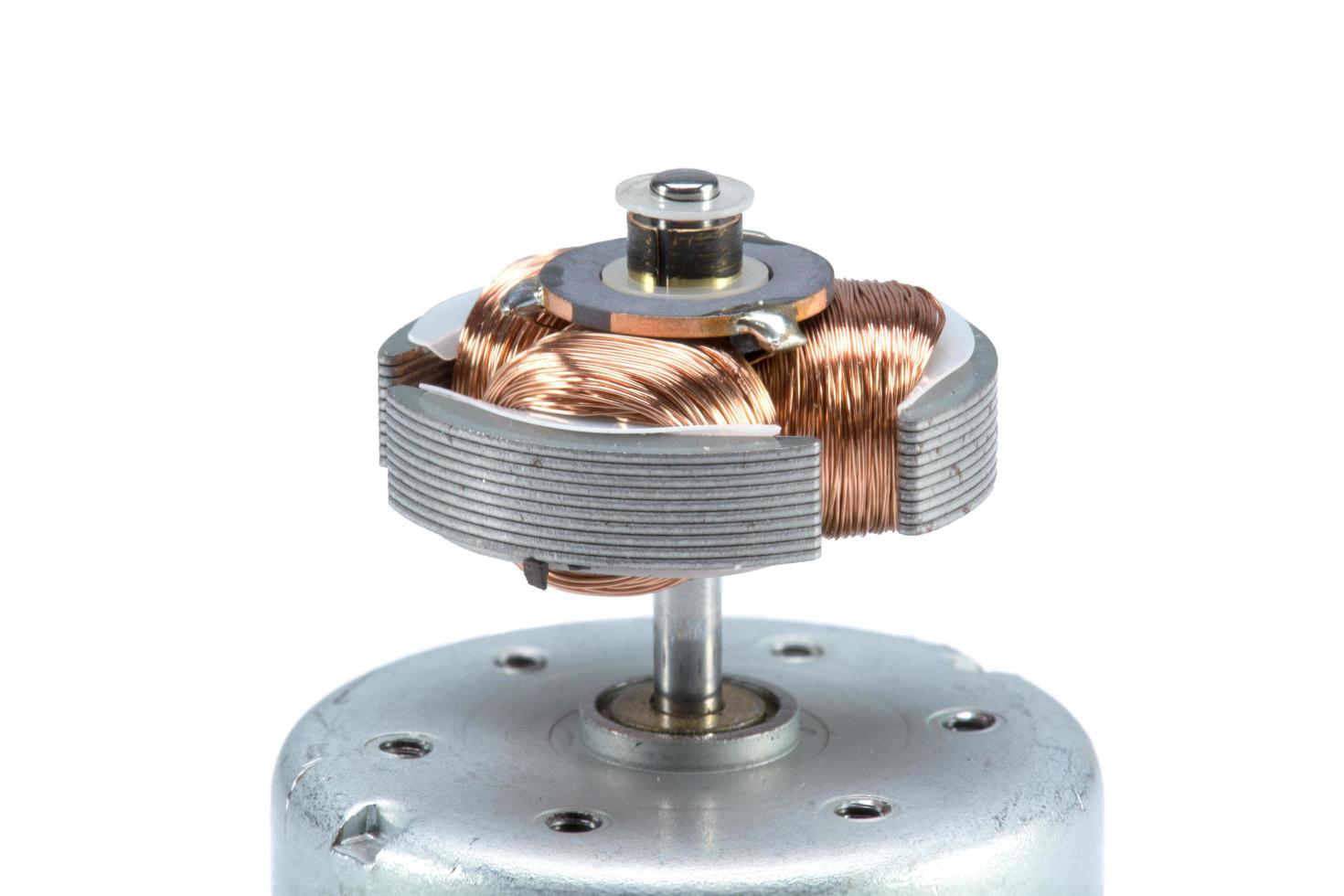 The electric motor isolated on a white background. photo