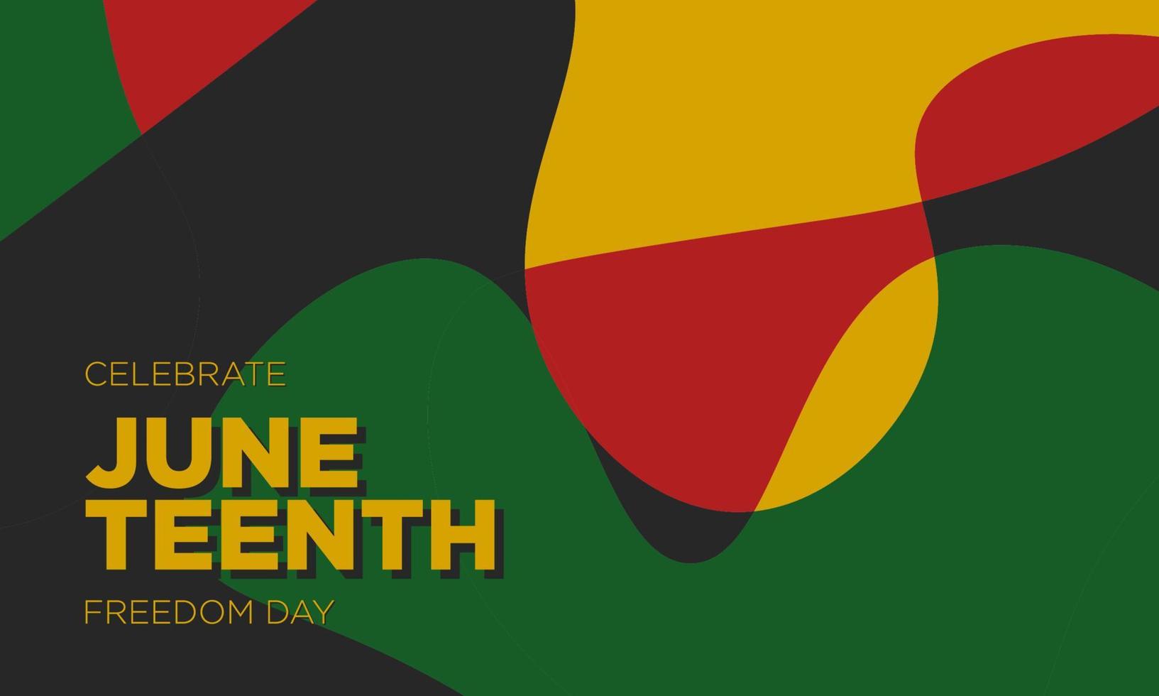 Juneteenth Freedom Day Background Design. vector