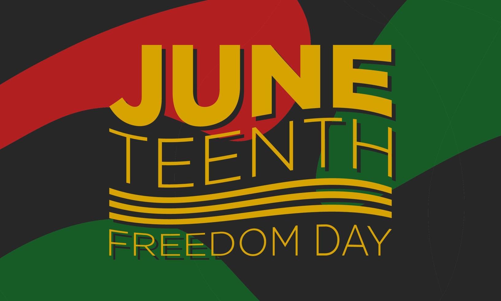 Juneteenth Freedom Day Background Design. vector