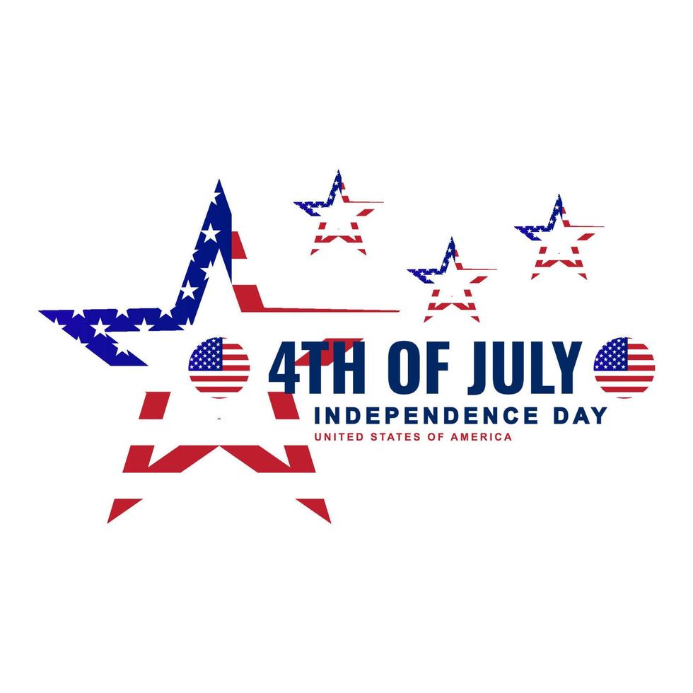 4th of july american independence day t-shirt and apparel vector