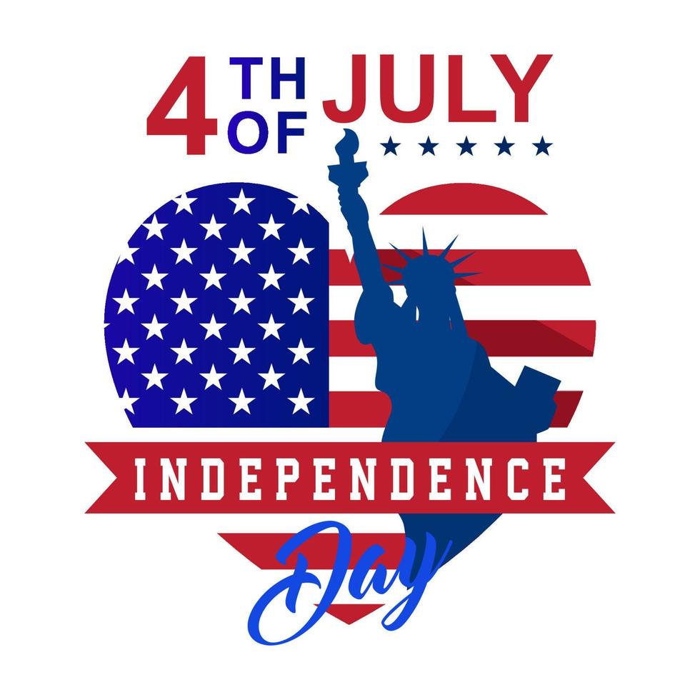 4th of july american independence day t-shirt and apparel vector