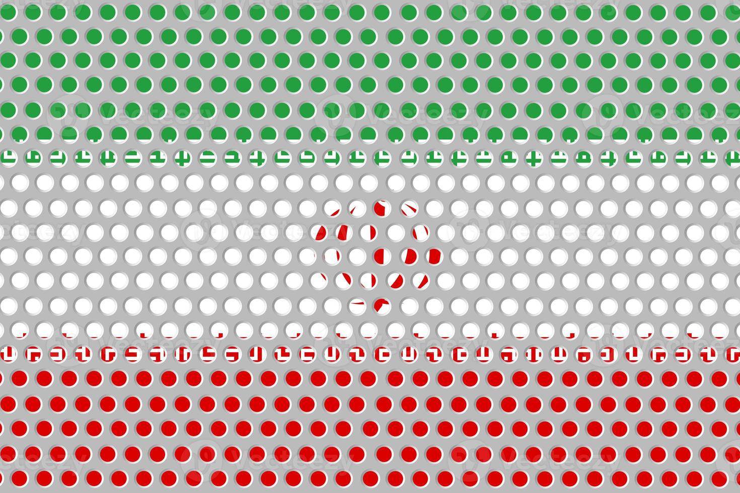 3D Flag of Iran on metal photo