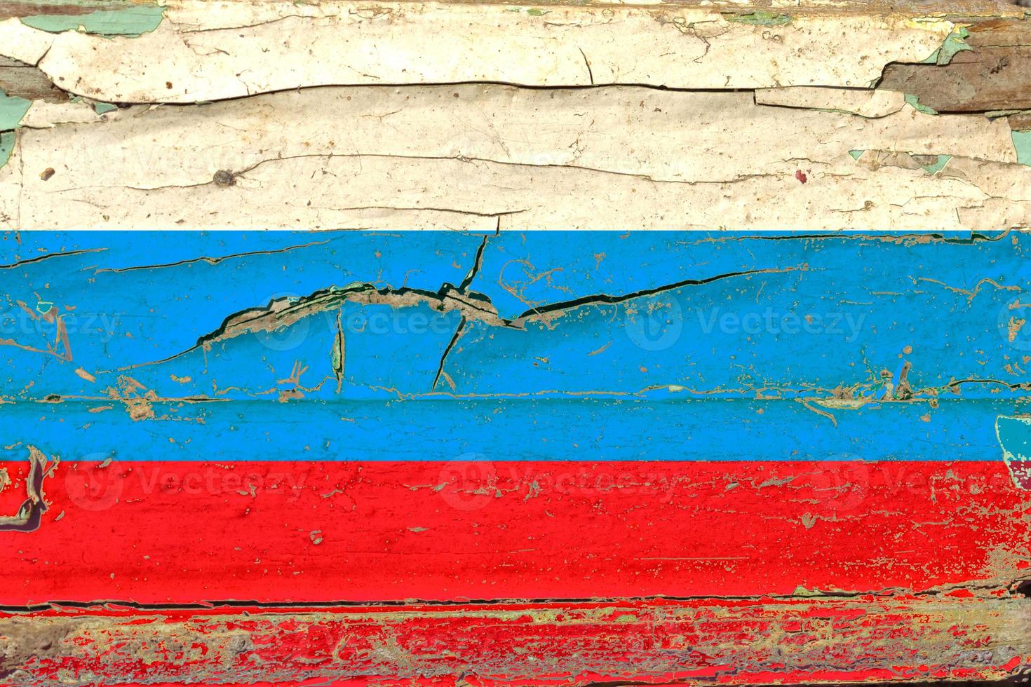 3D Flag of Russia on wood photo