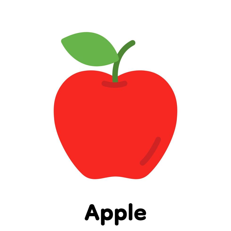 icono de manzana roja. vector