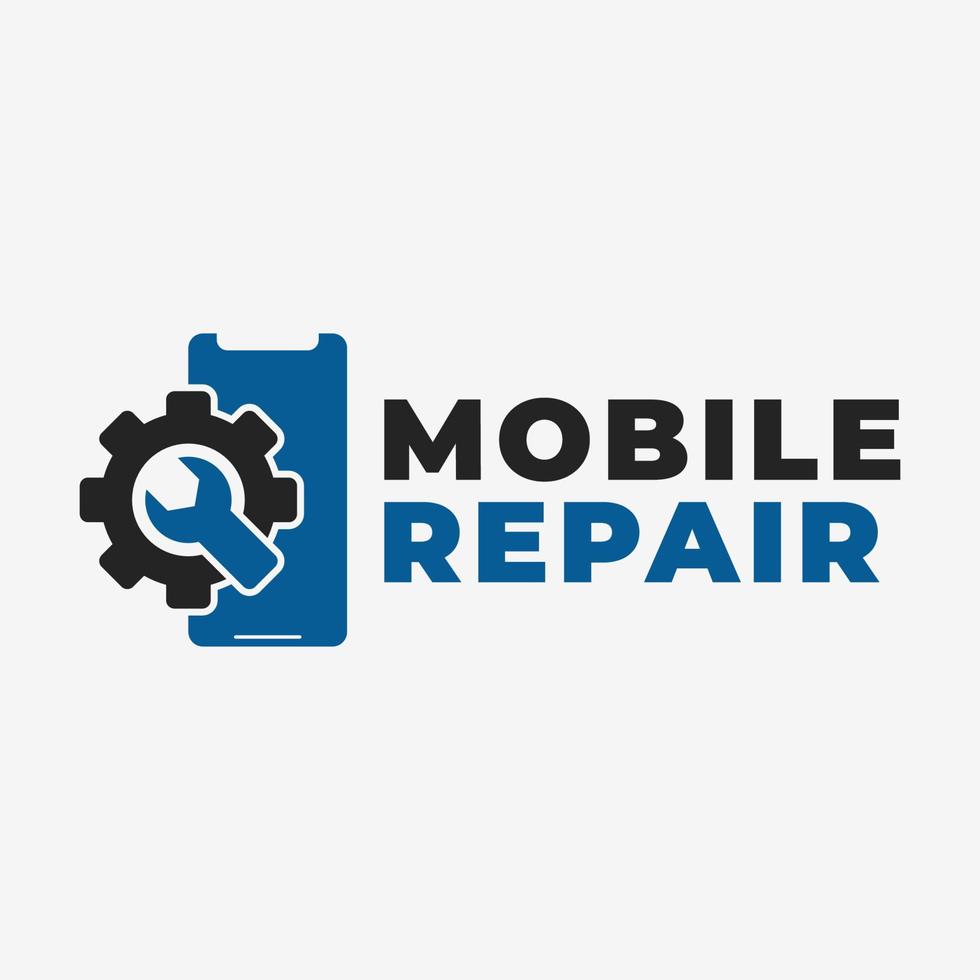 Mobile repair logo vector design template, Phone fix logo element