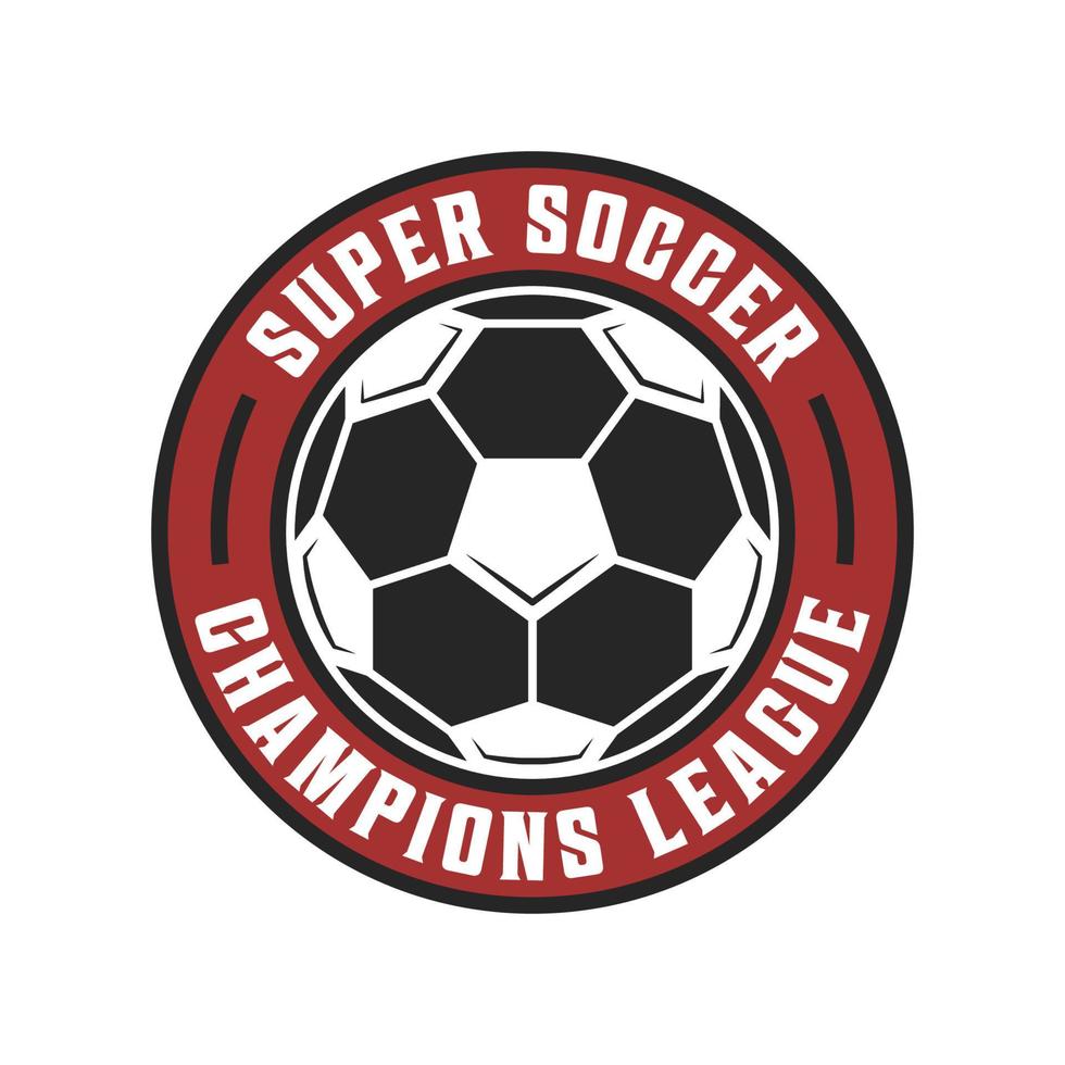 deporte de logotipo de fútbol, plantilla de diseño de ilustración de vector de logotipo de club de fútbol