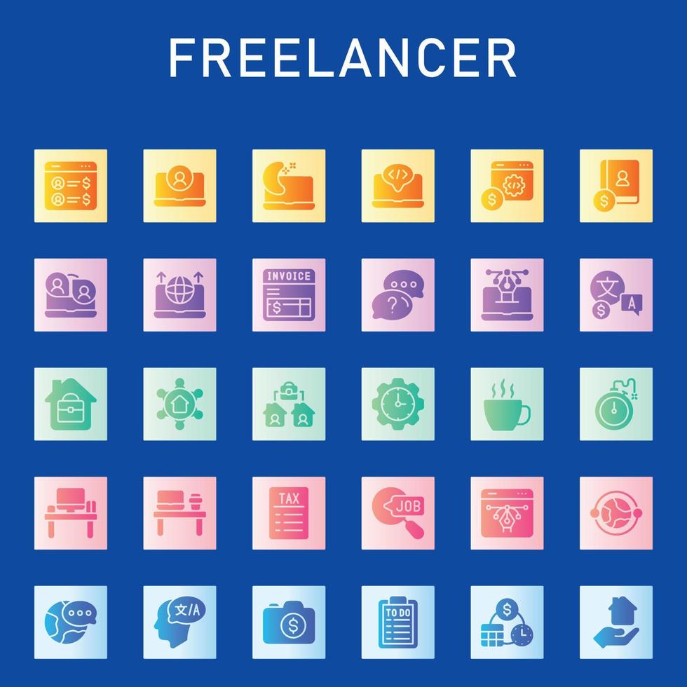 Freelancer Icon Pack vector