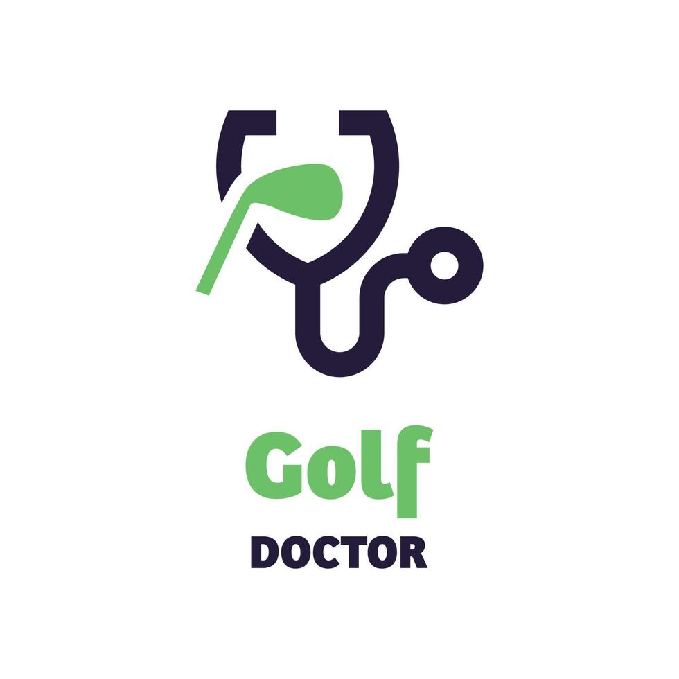 logotipo de médico de golf vector