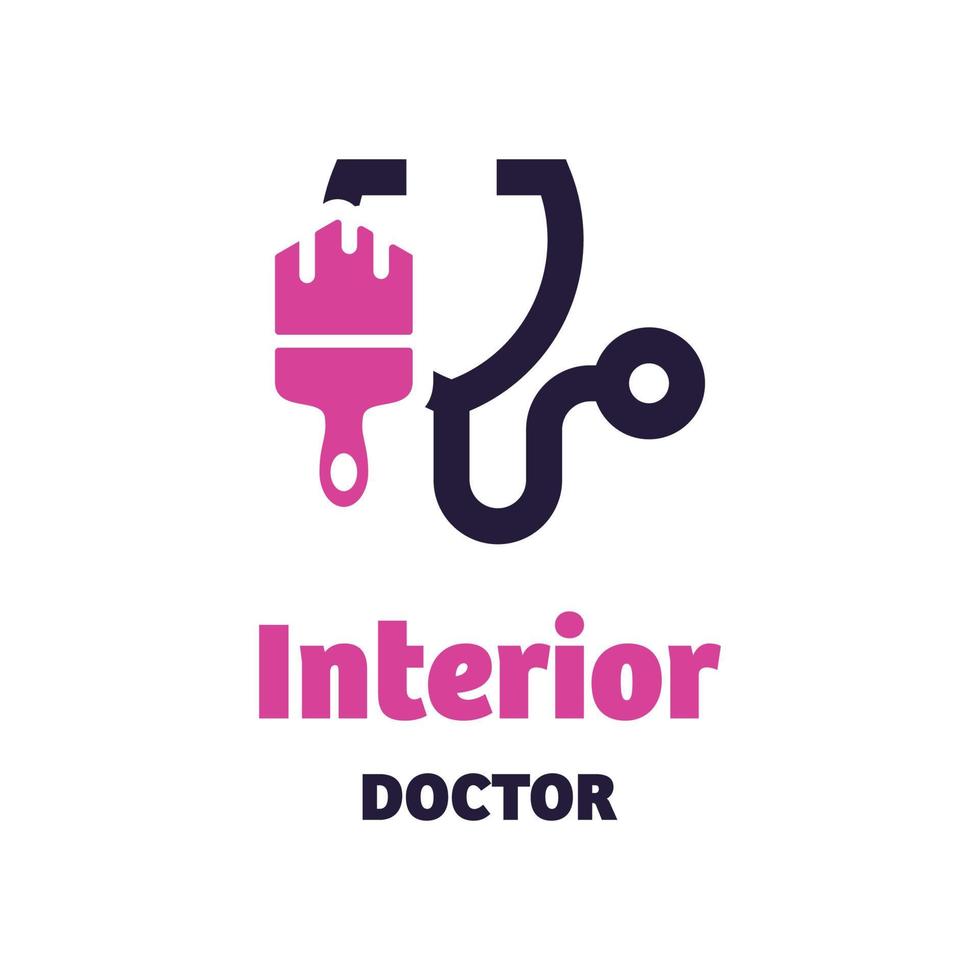 logotipo de médico interior vector