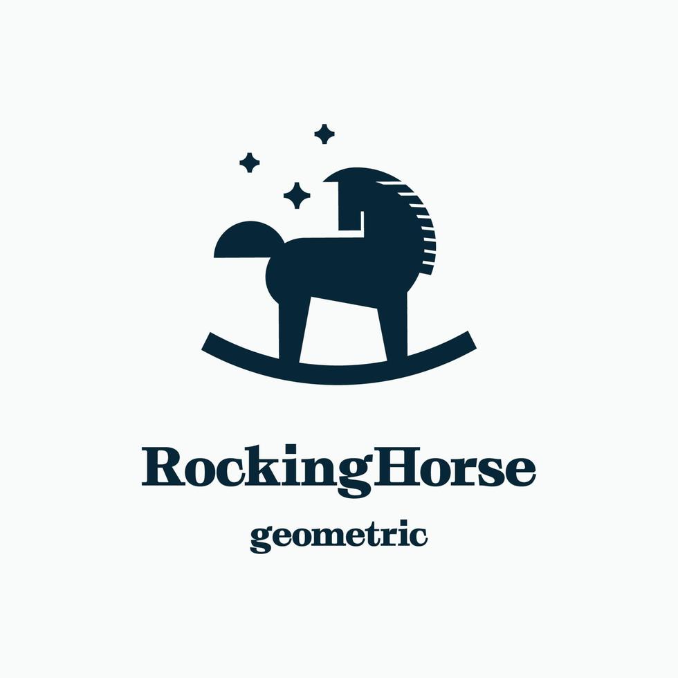 Rocking Horse Geometric Logo vector