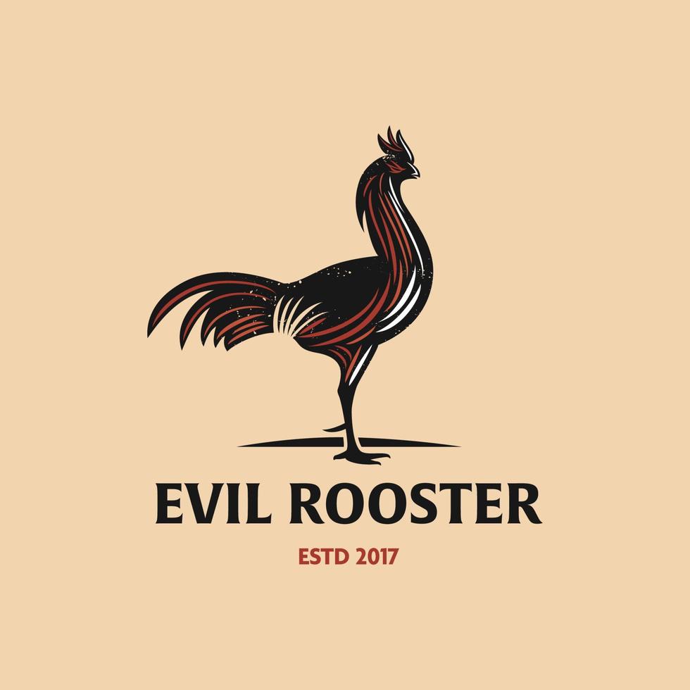 logotipo retro del gallo vector