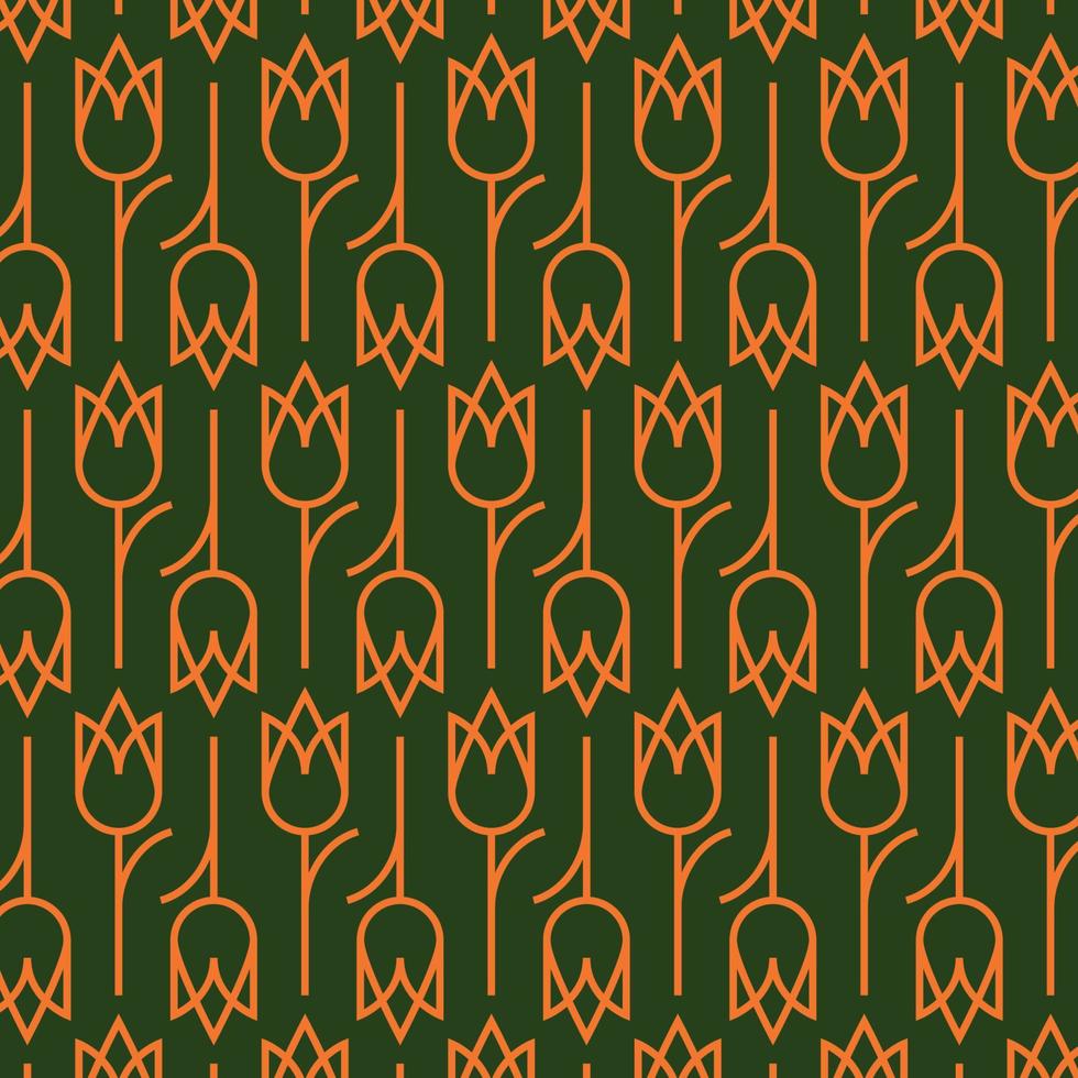 Tulips Seamless Pattern vector