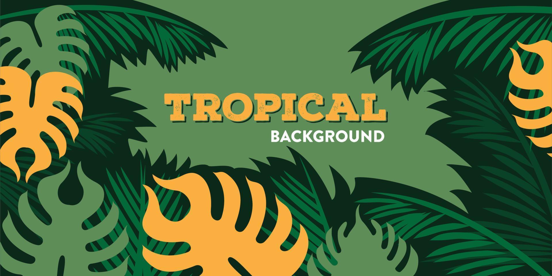 Tropical Leaves Background vector