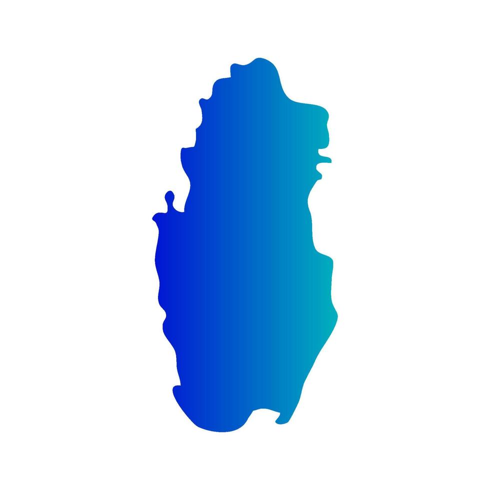 Qatar map on white background vector
