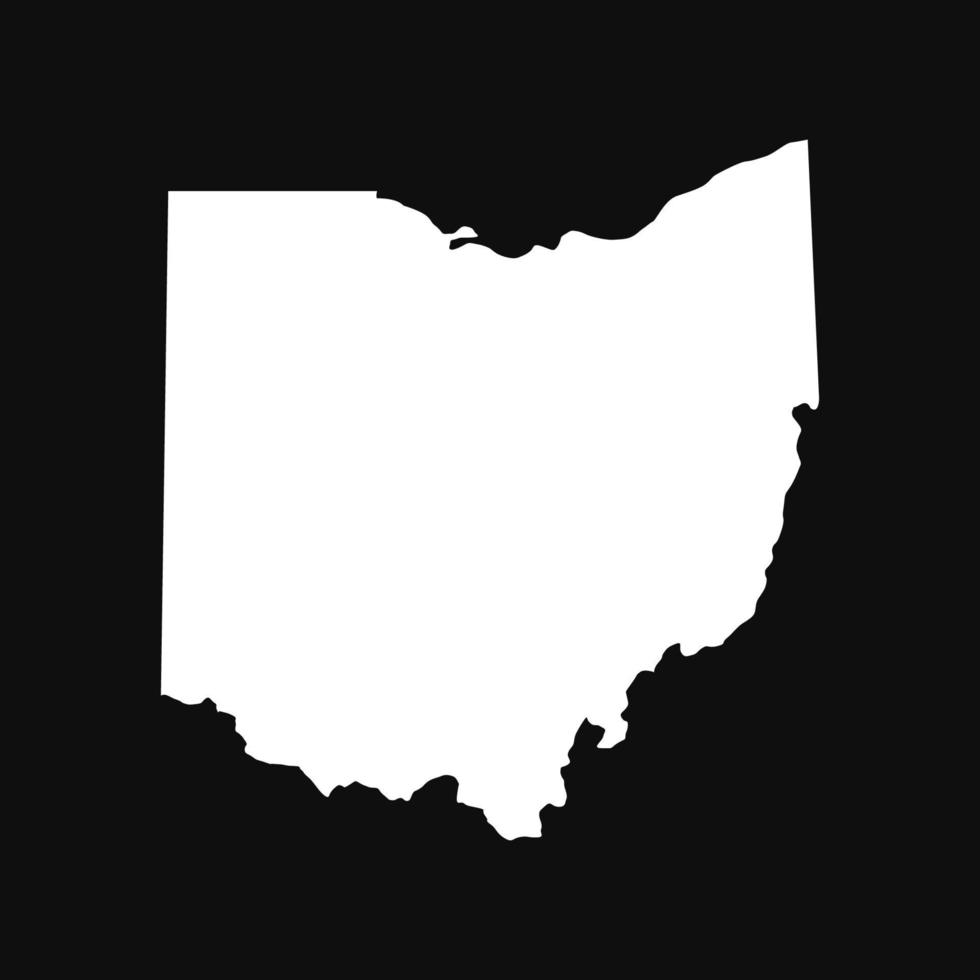 Ohio map on white background vector