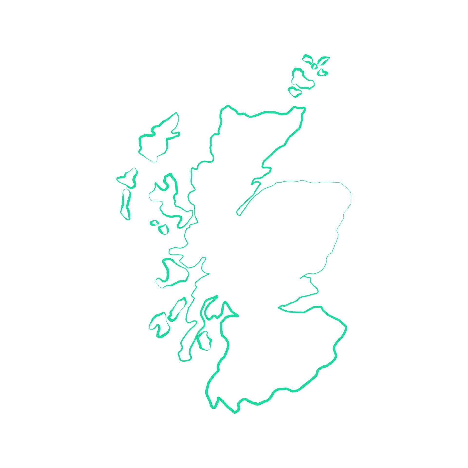 Scotland map on white background 8460810 Vector Art at Vecteezy