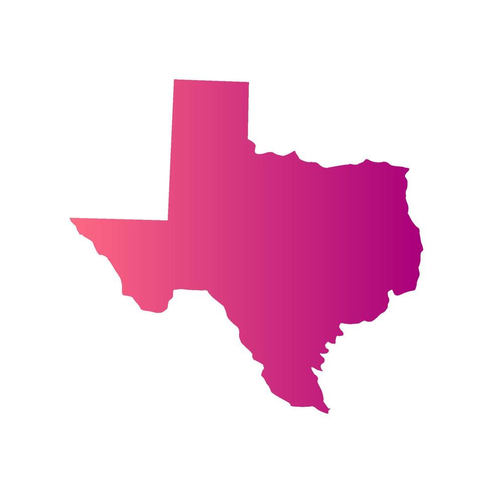 Texas map on white background vector