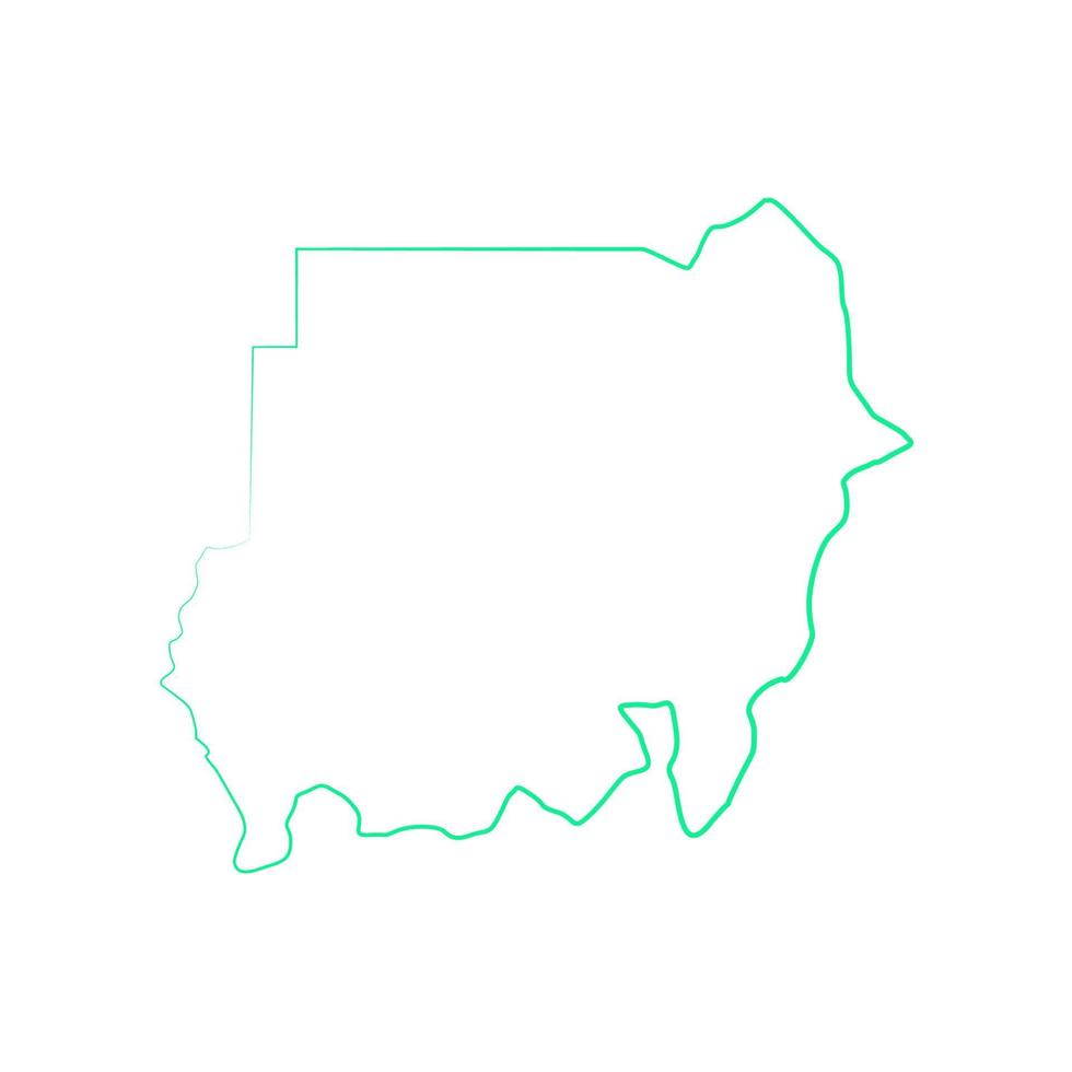 Sudan map on white background vector